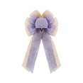 thumbnail image 1 of Easter Bow Faux Linen Ribbon Decorative Knot Large Festive Accent for Wreaths Baskets Gift Wrapping Home Party Spring Decoration, 1 of 6