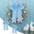 thumbnail image 1 of Easter Bows for Wreath,2pc Happy Easter Wreath Bows,Easter Spring Wreath Bow Decoration Large Colorful Burlap Wreath Ribbon Bows Ornaments,Easter Bow with Linen Ribbon Festive Decorative Accessories, 1 of 9