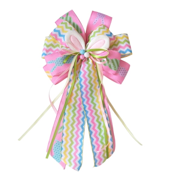 Tempus Easter Bows Bunny Ears Pink Decorative for Home Decor