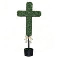 thumbnail image 1 of Easter Boxwood Bunny Topiary - Artificial Boxwood Leaf Potted Ornament, Realistic Faux Topiary Tree, Festive Spring Easter Home Tabletop & Garden Decor, 1 of 8
