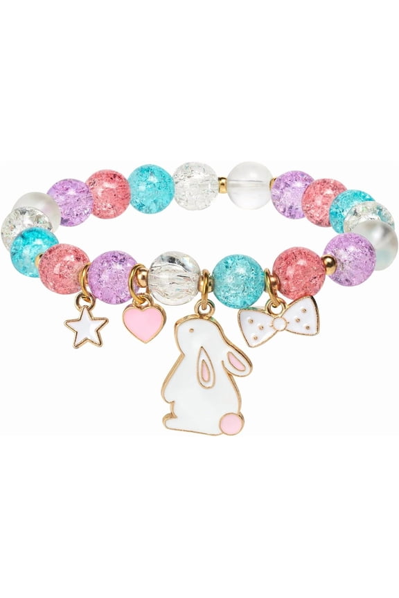Easter Bracelets Basket Stuffers Essentials Egg Fillers Filled For Women Teens Cute Bunny Charm Decorations Accessories Gifts Rabbit Presents For Adults Female