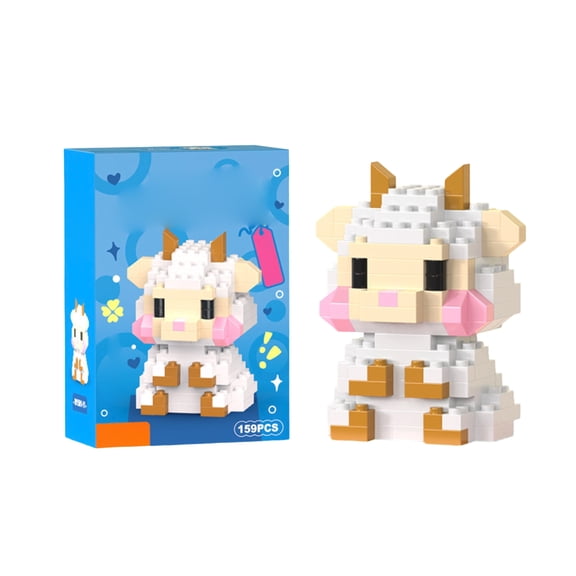 Easter Building Blocks Compatible for Easter Rabbit Micro Blocks Stacking New Toys Holiday Present Box New Year Gifts for Teen and Adults(Sheep)