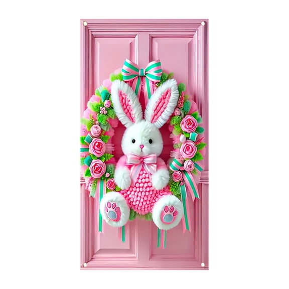 Easter Bunnies Eggs Print Garden Flag 3 X 5 Ft Seasons Holiday Flag With Grommets For Outdoor Decorations Party Supplies