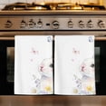 thumbnail image 1 of Easter Bunnies Kitchen Towels Set of 4, Spring Rabbits Floral Butterflies Farmhouse Absorbent Dish Towels for Kitchen, Microfiber Hand Towel, Quick Drying Tea Towel for Cleaning Decorative Dishcloths, 1 of 7