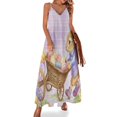 thumbnail image 1 of Easter Bunnies Rabbits Design Sleeveless Dress Woman Fashion Long Dresses Women's Summer Suit Dress 2025, 1 of 7