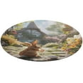 thumbnail image 1 of Easter Bunnies Rabbits Floral Medallion Round Rug - Small Round Area Rug, Soft Non-Slip Machine Washable Bedroom Mat Indoor Accent Entry Carpet for Office Desk Dorm Hallway, 1 of 7