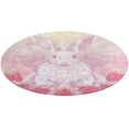 thumbnail image 1 of Easter Bunnies Rabbits Round Rugs -Washable Non-Slip Small Round Area Rug Throw Soft Circle Rugs for Bedroom, Modern Print Indoor Carpet for Entryway Sofa Living Room, 1 of 7