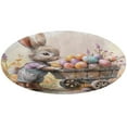 thumbnail image 1 of Easter Bunnies Rabbits Round Small Area Rug, Print Non Slip Washable Floor Mat, Soft Throw Rug for Living Room, Powder Room Entryway, Bathroom, Bedside, 1 of 7