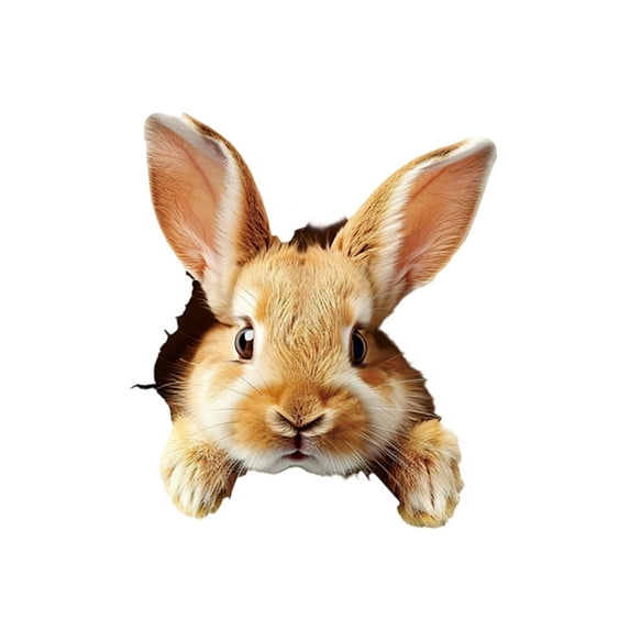 Easter Bunny 3D Wall Decal Sticker, 12*10Cm Self-Adhesive Rabbit Wall Decor For Room, 3D Wall Sticker For Bedroom Living Room Decoration, Easter Wall Art For Home Office Teens