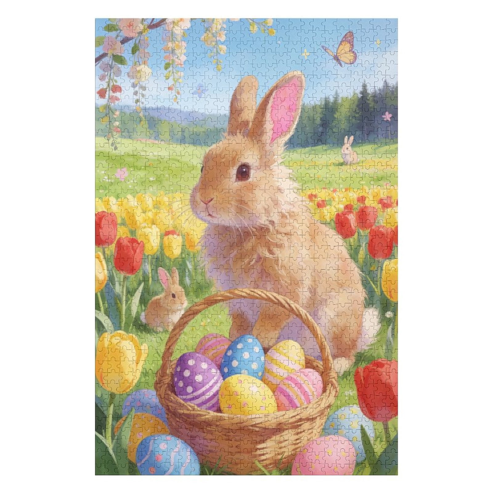 Easter Bunny 500 Piece Jigsaw Puzzle – A Vibrant Scene of a Cute Rabbit ...