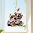 thumbnail image 1 of Easter Bunny Acrylic Suncatcher, Eggs Rabbit Stained Glass Window Hanging Ornaments, Window Pendant Hangings Sun Catchers for Indoor Outdoor Home Party Decorations, Easter Gifts（2D）, 1 of 8
