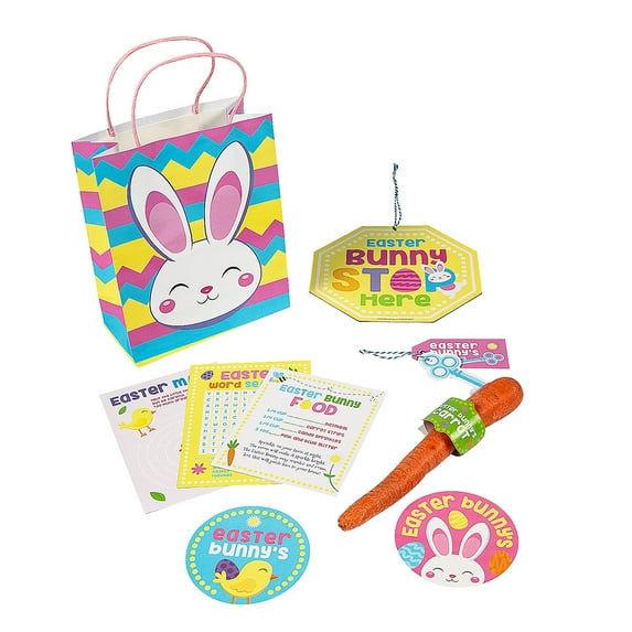 Easter Bunny Activity Pack with Bag – 9 Pieces