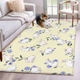 thumbnail image 1 of Easter Bunny Area Rugs 4'x6', Washable Small Throw Rugs for Office Bathroom, Spring Purple Flower Rustic Rabbit Yellow Indoor Outdoor Rug Non-Slip Low Pile Carpet Runner Reversible Floor Mats, 1 of 8