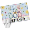 thumbnail image 1 of Easter Bunny Area Rugs Collection 2'x3', Spring Watercolor Polka Dot Flower Plaid Blue Non Slip Indoor Rectangle Throw Runner Rug Floor Mat Carpet for Living Room Dining Table Bedroom Nursery, 1 of 9