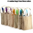 thumbnail image 1 of Easter Bunny Bag & Basket for Egg Hunts. Children's Tote Handbag Container with Bunny Ears Design, for Carrying Eggs, Candy, Gifts at Easter Party. (Bunny Ear Jute Tote Random colors 4 pk), 1 of 10