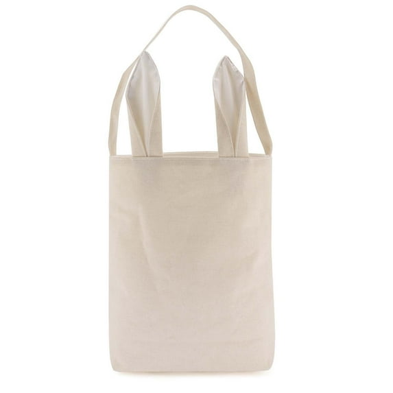 Easter Bunny Bag - Easter Basket Tote Handbag for Egg Hunts with Dual Layer Bunny Ears Design, Excellent for Carrying Eggs, Candies, Gifts at Easter Party
