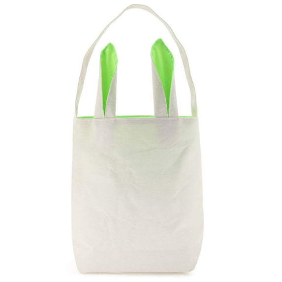 Easter Bunny Bag - Easter Basket Tote Handbag for Egg Hunts with Dual Layer Bunny Ears Design, Excellent for Carrying Eggs, Candies, Gifts at Easter Party
