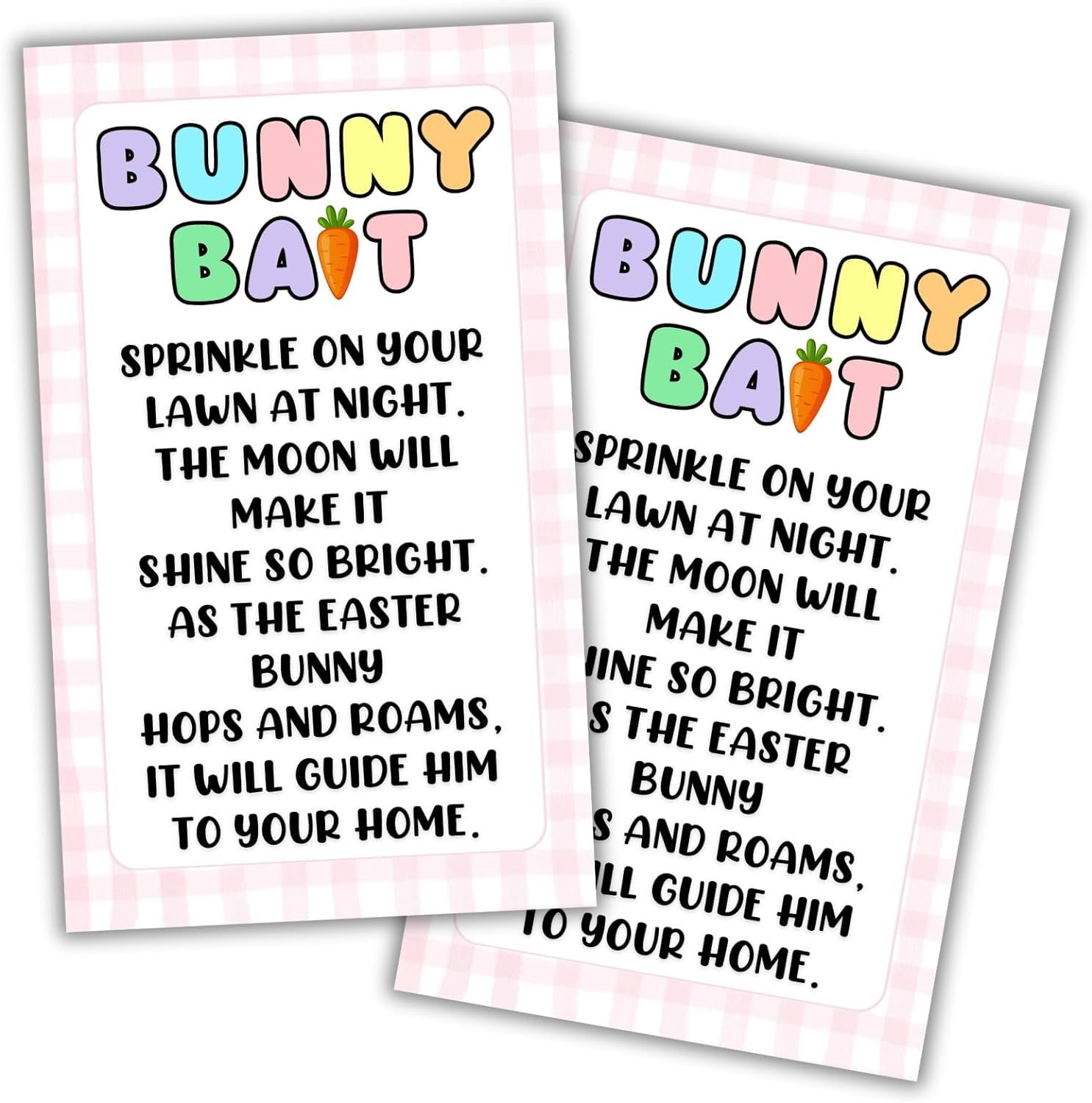 Easter Bunny Bait Instruction Cards 30 Pack, 2x3.5 inches Tag for Treat ...