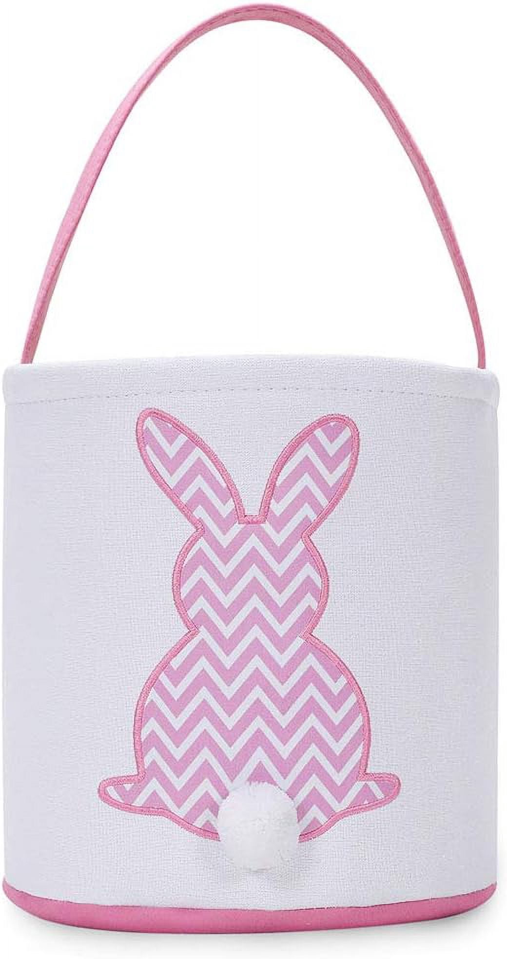 Easter Bunny Basket Bags for Boys Girls, Rabbit Bucket Tote for Easter ...