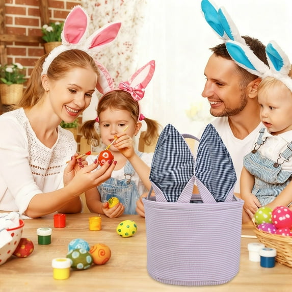 Easter Bunny Basket Easter Bunny Shaped Home And Holiday Storage And With Handles Easter Decorations