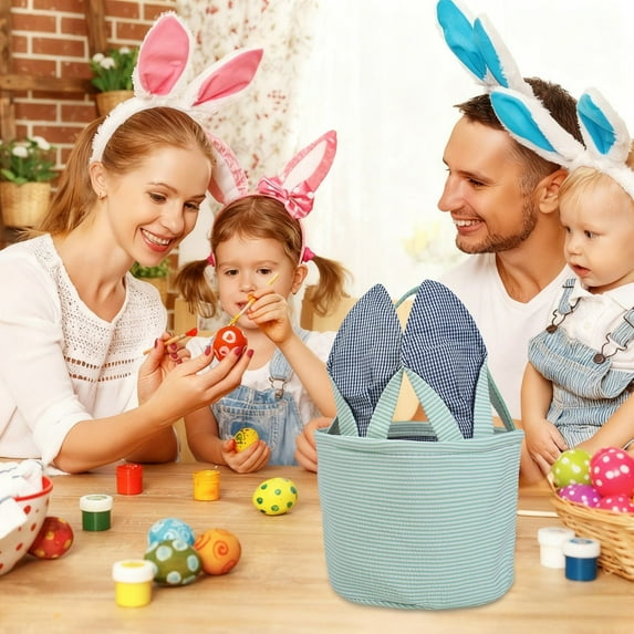 Easter Bunny Basket Easter Bunny Shaped Home And Holiday Storage And With Handles Easter Decorations