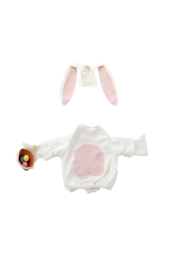 Easter Bunny Basket Egg-Holding Porch Gooses Costumes 23in Yard Gooses Outfit For Outdoor Spring Decoration