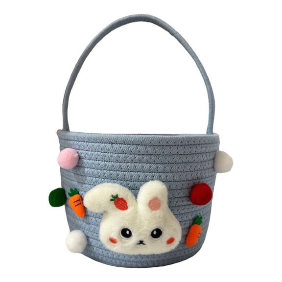 Easter Bunny Basket, Woven Storage Baskets, Easter Egg Hunt Baskets, Empty Woven Basket, Candy Storage Baskets, Decorative Easter Baskets, Small Easter Baskets for Easter Party Decor Gift Giving