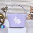 thumbnail image 1 of Easter Bunny Baskets with Handle, Bunny Easter Candy Bag - Ornamental Storage Basket for Gift Organization and Holiday Display, 1 of 6
