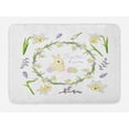 thumbnail image 1 of Easter Bunny Bath Mat, Romantic Tones Innocent Holiday Arrangement, Plush Bathroom Decor Mat with Non Slip Backing, 29.5" X 17.5", Apple Green Lavender Blue, by Ambesonne, 1 of 2