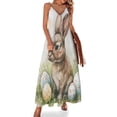 thumbnail image 1 of Easter Bunny Beautiful Flowers Eggs Sleeveless Dress Loose Women's Dress Dresses Luxury Evening Dresses, 1 of 9