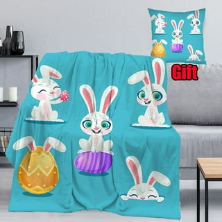 Coral Satin Pillowcase Small Pillows for Kids Easter Throw Pillow Covers  Cartoon Easter Bunny Eggs Decorative Pillowcase Cotton Pillow Cushion Case