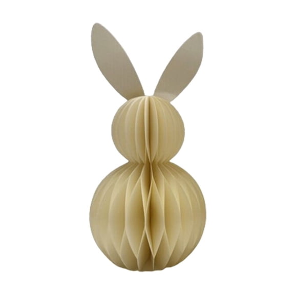 Easter Bunny Beehive Decoration, Paper Bunny Shaped Tabletop Ornament Decorative Foldable Honeycomb Rabbit Figure for Home Party Event Display