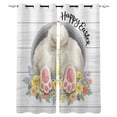 thumbnail image 1 of Easter Bunny Blackout Curtains for Bedroom, 3D Optical Illusion Farmhouse Flower Wood Grain Thermal Insulated Kitchen Drapes with Grommets, Light Blocking Window Treatment, 2 Panels 42" x 54", 1 of 7