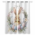 thumbnail image 1 of Easter Bunny Blackout Curtains for Bedroom Living Room Darkening Curtains 84 Inch Length 2 Panels Set Spring Floral Colorful Eggs Wreath Window Curtain Window Treatment Grommet Drapes 52"x84", 1 of 9