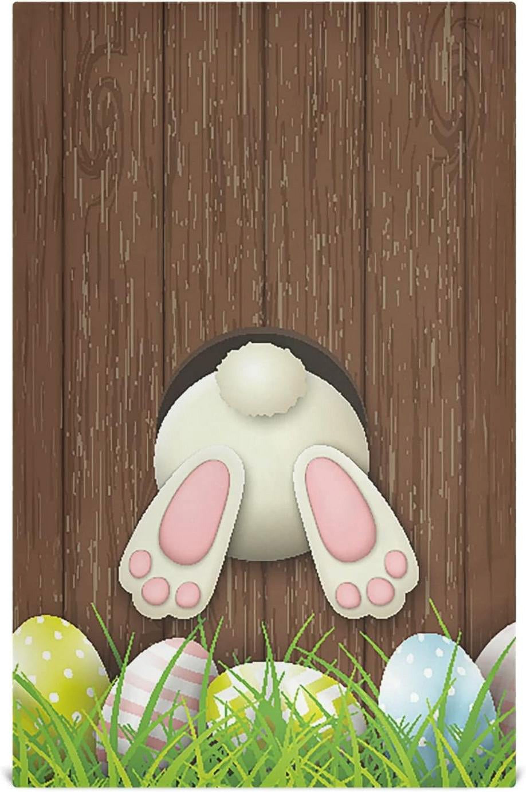 Easter Bunny Bottom Kitchen Tea Towels Set of 1 Absorbent Hand Dish ...