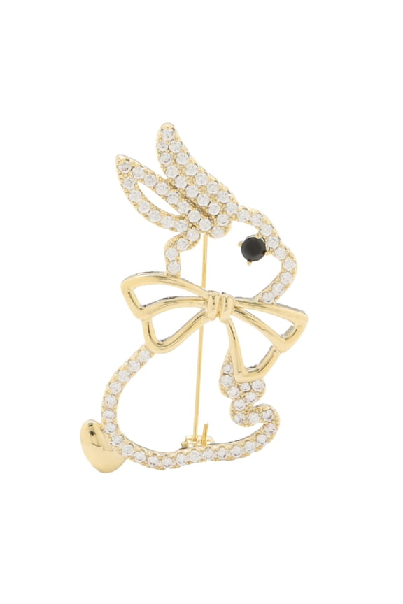 Easter Bunny Brooch, Alloy+Diamond+ Oil Design, Multicolor, Suitable for Ladies' Blazers/Coats, Ideal Gift for Easter/Valentine's Day/Christmas (1 Piece)