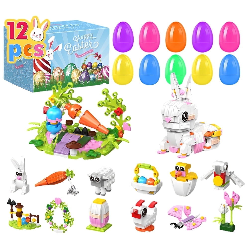 Easter Gifts For Kids 12 Gemstones Eggs Pre-filled Easter Eggs,Real Crystal&Rock Egg Stuffers Rock Collection Kit,Easter Toy Party Favors For Eggs Hunt,Educational Scientific Gifts For Boy Girls