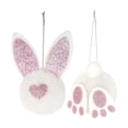 thumbnail image 1 of Easter Bunny Butt Ear Pendant, Cute Rabbit Butt Decor with Fluffy Ears, Home Party Decoration, Easter Ornament, White, 1 of 5