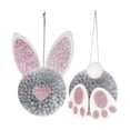 thumbnail image 1 of Easter Bunny Butt Ear Pendant, Cute Rabbit Tail Decoration for Easter Party, Home & Tree Ornament, Gray Soft Plush Hanging Charm, 1 of 5