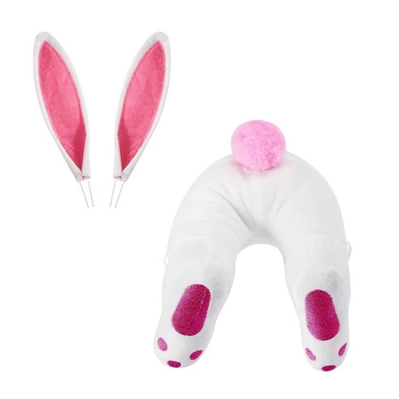 Easter Bunny Butt Plush Decorations, 11.6 x 9.5 Inch Soft Plush, Add Whimsy to Your Holiday Wreaths and Swags