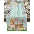 thumbnail image 1 of Easter Bunny Butterfly Flower Butterfly Pink Plaid Table Runner Wedding Party Decorations for Home Gift Placemat Tablecloth, 1 of 4