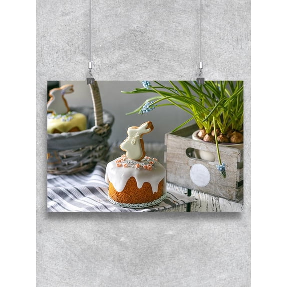 Easter Bunny Cake In Sweet Table Poster -Image by Shutterstock