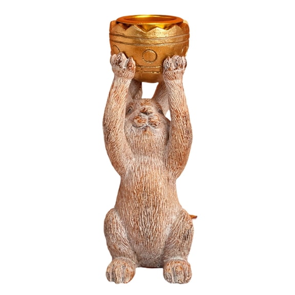 Easter Bunny Candle Holder – Decorative Centerpiece for Spring Table, Farmhouse Rabbit Candle Holder for Tealights, Mantel, Dining Table & Holiday Home Decor