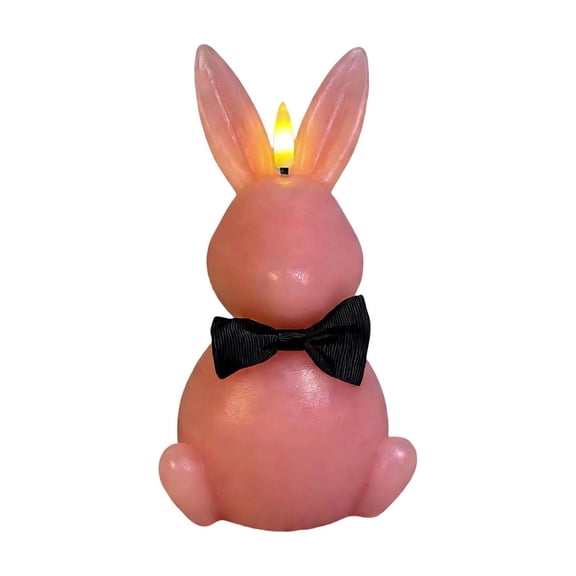 Easter Bunny Candle Lamp – Flameless LED Wax Candle with Bunny Design for Spring Home Décor – Paraffin Candle Light for Table, Mantel, or Holiday Gift