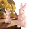 thumbnail image 1 of Easter Bunny Ceramic Ornament Set Minimalist Rabbit Figurine for Modern Home Desktop Festive Atmosphere Spring Tabletop Decor, 1 of 9