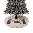thumbnail image 1 of Easter Bunny Christmas Tree Skirt 36 Inches Large Christmas Skirt Tree, Spring Floral Red Botanical Bunny Boho Tree Skirt Christmas Decorations for Fireplace Party Holidays Indoor Outdoor, 1 of 7
