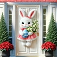 thumbnail image 1 of Easter Door Hanging Decoration Clearance, Easter Bunny Wreath Door Flag Door Cover Decoration Spring Easter Decor for Front Door Festive, 1 of 7