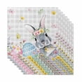 thumbnail image 1 of Easter Bunny Cloth Napkins, Blue Easter Eggs Spring Floral Grey Plaid Washable and Reusable Dinner Napkins Set of 8, Table Napkin for Kitchen Party Birthday Wedding Hotel Housewarming 20"x20", 1 of 9
