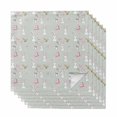 thumbnail image 1 of Easter Bunny Cloth Napkins, Carrots Cute Rabbit Pink Love Heart Grey Green Washable and Reusable Dinner Napkins Set of 6, Table Napkin for Kitchen Party Birthday Wedding Hotel Housewarming 20"x20", 1 of 9