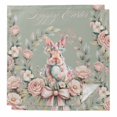 thumbnail image 1 of Easter Bunny Cloth Napkins, Cute Rabbit Rose Floral Country Leaves Plants Green Washable and Reusable Dinner Napkins Set of 2, Table Napkin for Kitchen Party Birthday Wedding Hotel 20"x20", 1 of 9